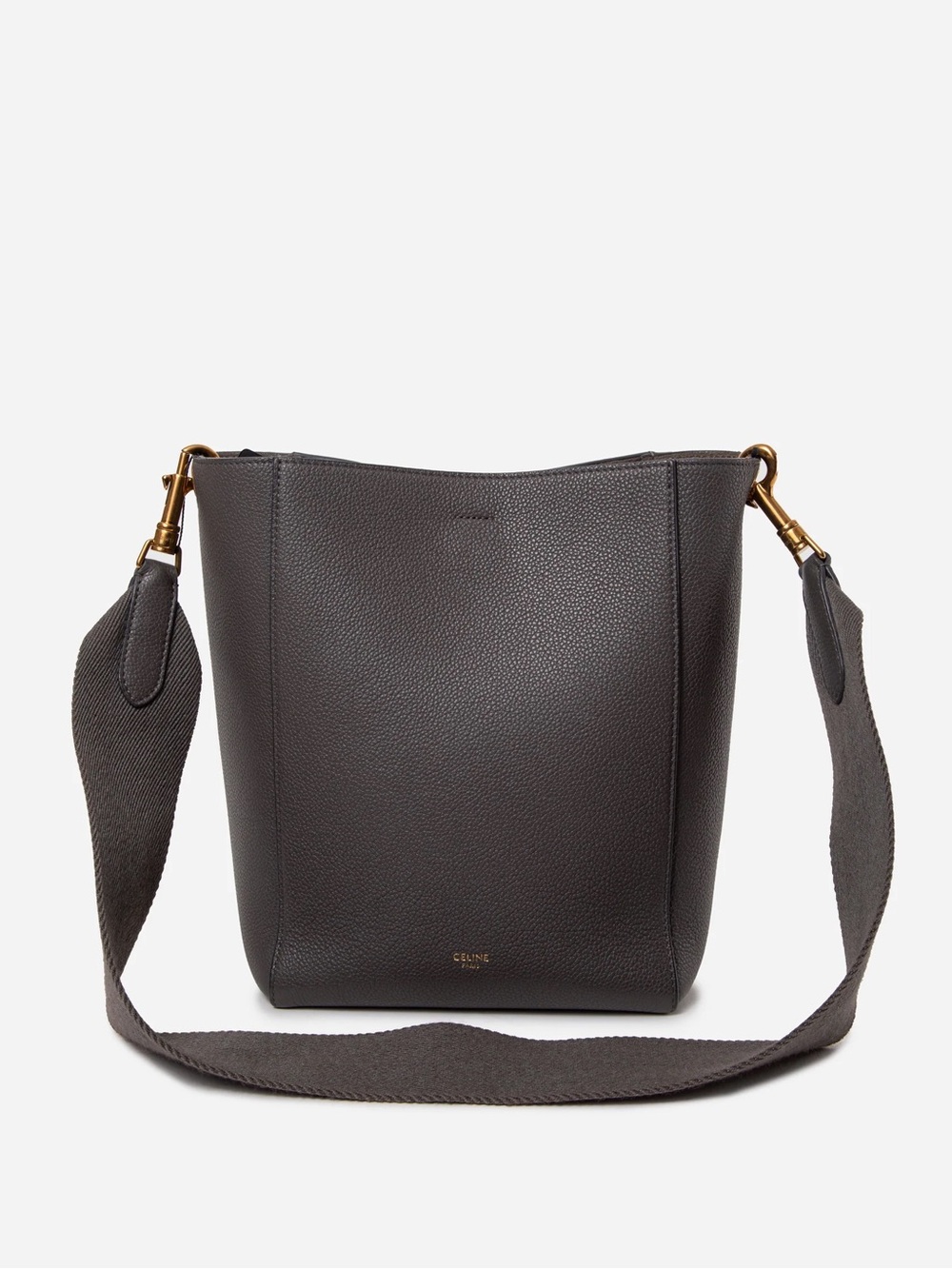 Celine Small Leather Sangle Bucket Bag